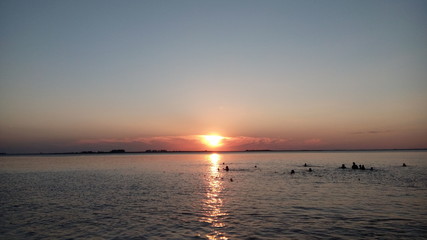 Fototapeta premium The sun is over in my city