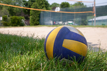Volleyball ball on the beach