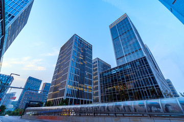Obraz premium Financial district skyscraper