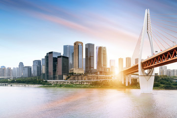 Fototapeta premium Chongqing cityscape and skyscrapers