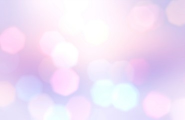 Bright boke defocus texture. Pink lights pattern on white lilac subtle background. Holiday sparkles abstract illustration.