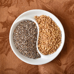 Organic Chia and flax seeds