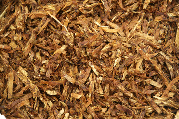 pile of tobacco stacked on table