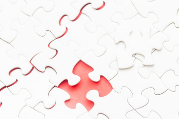 Fototapeta premium white jigsaw puzzle