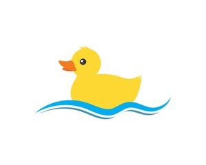 duck toy  vector icon illustration design