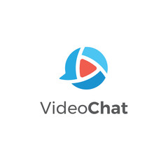 Video Call Talk Chat Vector Illustration Logo
