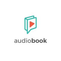 Audio Video Play Book E-book Learn Education Vector Illustration Logo