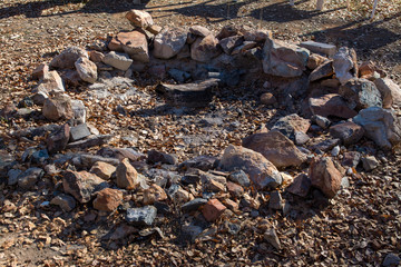 fire pit ring made from large rocks