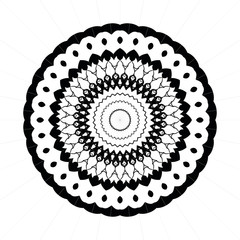 premium black and white  mandala design