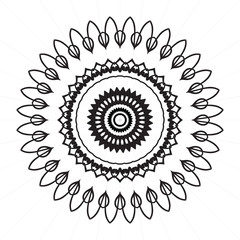 premium black and white  mandala design