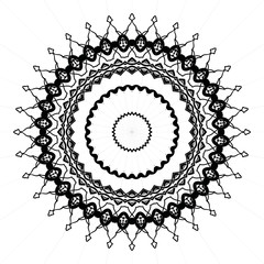 premium black and white  mandala design