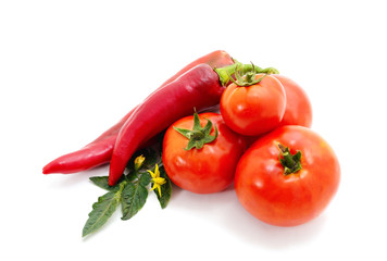 Different ripe vegetables.