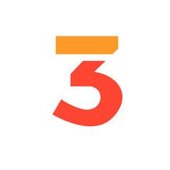 Modern Vector Logo Number 3. 3 Number Design Vector