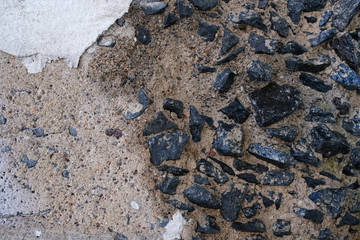 rough exposed stone texture in concrete background