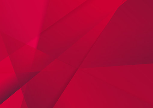 Abstract bright red hi-tech polygonal corporate background. Vector stripes minimal design