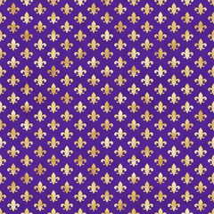 Mardi Gras Seamless Pattern - Festive repeating pattern design for Mardi Gras © Mai