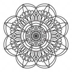 black and white mandala premium design
