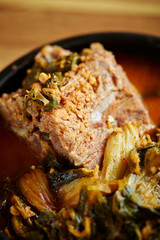 Korean spicy beef and vegetable stew 