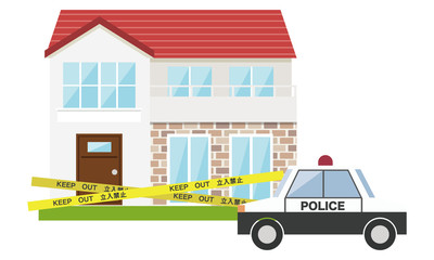 家　窃盗　事件　パトカー　警察　