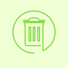 Trash Recycle Bin Garbage logo
