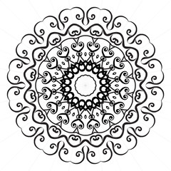 black and white mandala premium design 