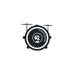 Drum logo icon design template. vector illustration. for business, educational, competition, concert use