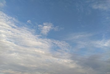 blue sky with white clouds