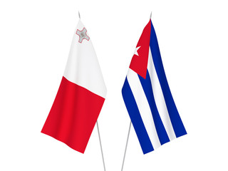 Cuba and Malta flags
