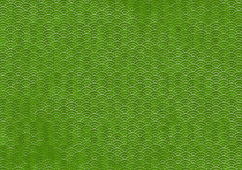 背景：青海波 市松模様 波 海 市松 伝統 和風 和柄 図案 壁紙 テクスチャー 緑 屏風