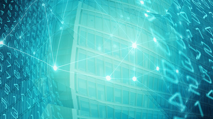 Cloud of numbers, data analytics abstract concept