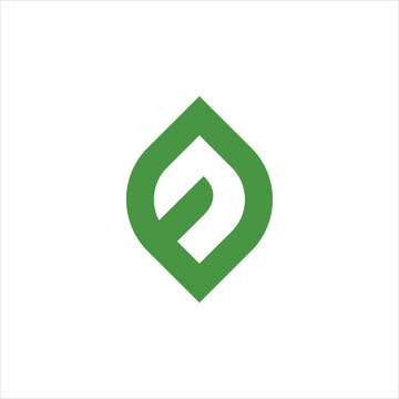 leaf letter f green logo vector