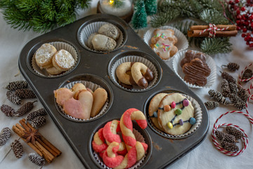 Fototapeta na wymiar Traditional German home made Christmas Cookies