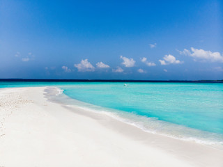 Hammock on amazing white sand bar in pristine tropical waters