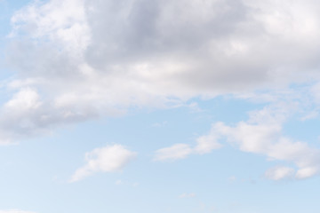 Beautiful cirrus clouds on blue sky on a sunny day background texture