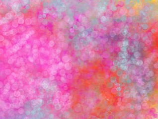 Illustration of a Valentines Day Card. Pastel clouds and sky with heart and bokeh . Cute bright candy background. Concept for montage yours product or presentation for girl .Princess style. Love theme