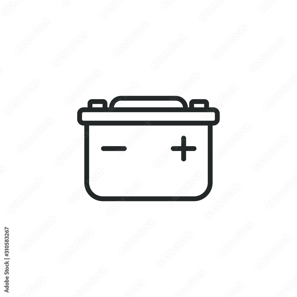Aufkleber car battery icon template color editable. accumulator battery energy power symbol vector sign isolat