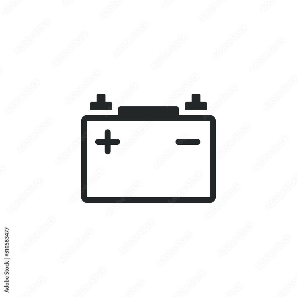 Aufkleber car battery icon template color editable. accumulator battery energy power symbol vector sign isolat