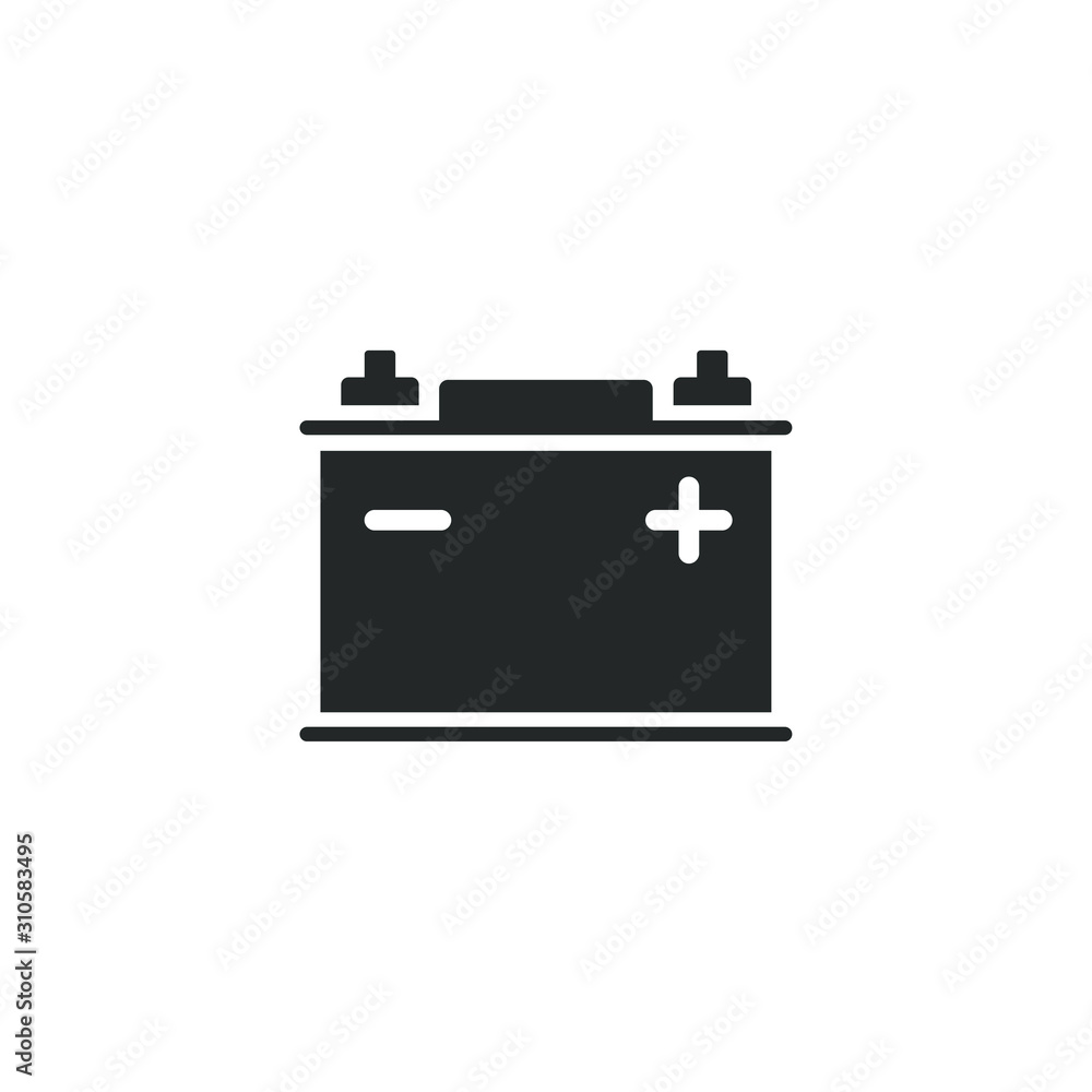 Aufkleber car battery icon template color editable. accumulator battery energy power symbol vector sign isolat