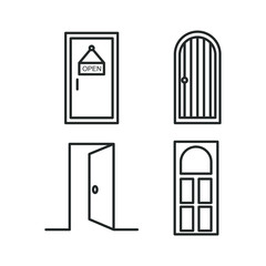 Door icon template color editable. Door symbol vector sign isolated on white background illustration for graphic and web design.