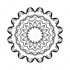 Mandala black and white collection premium