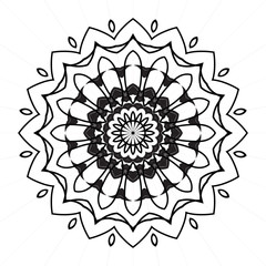 Mandala black and white collection premium
