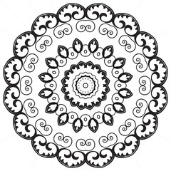 Mandala black and white collection premium
