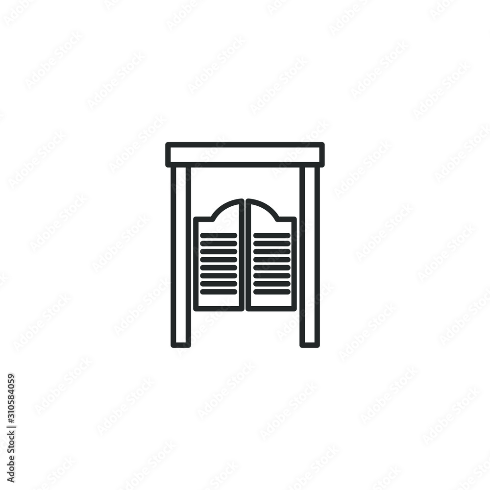 Poster door icon template color editable. door symbol vector sign isolated on white background illustration