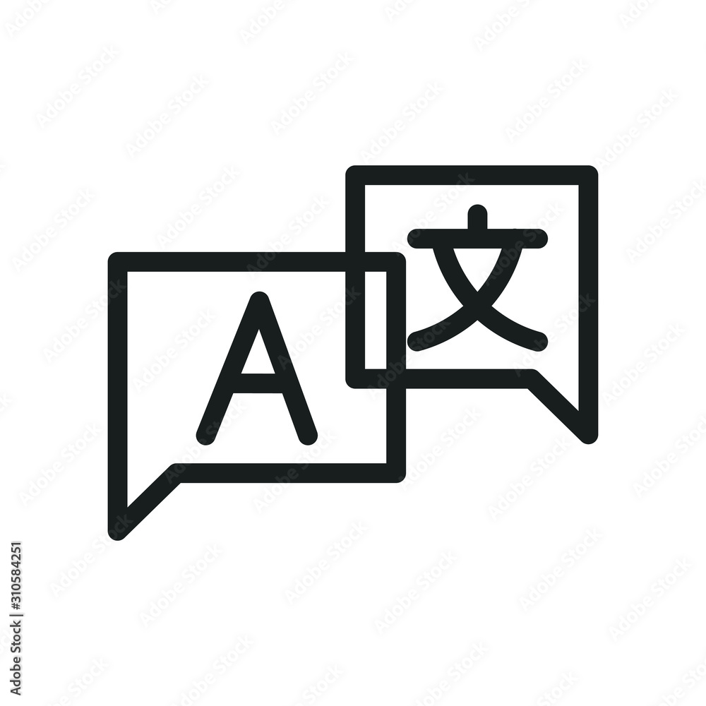 Poster translate icon template color editable. translate symbol vector sign isolated on white background illustration for graphic and web design.