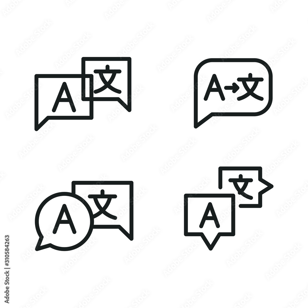 Aufkleber translate icon template color editable. translate symbol vector sign isolated on white background il