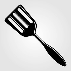 Slotted Turner icon isolated on white background. Vector illustration