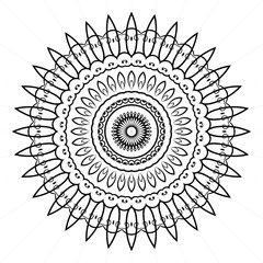 Mandala black and white collection premium