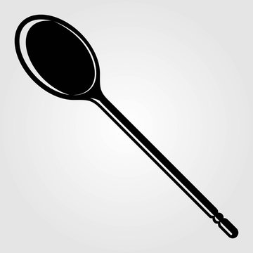 Cooking Spoon icon isolated on white background. Vector illustration