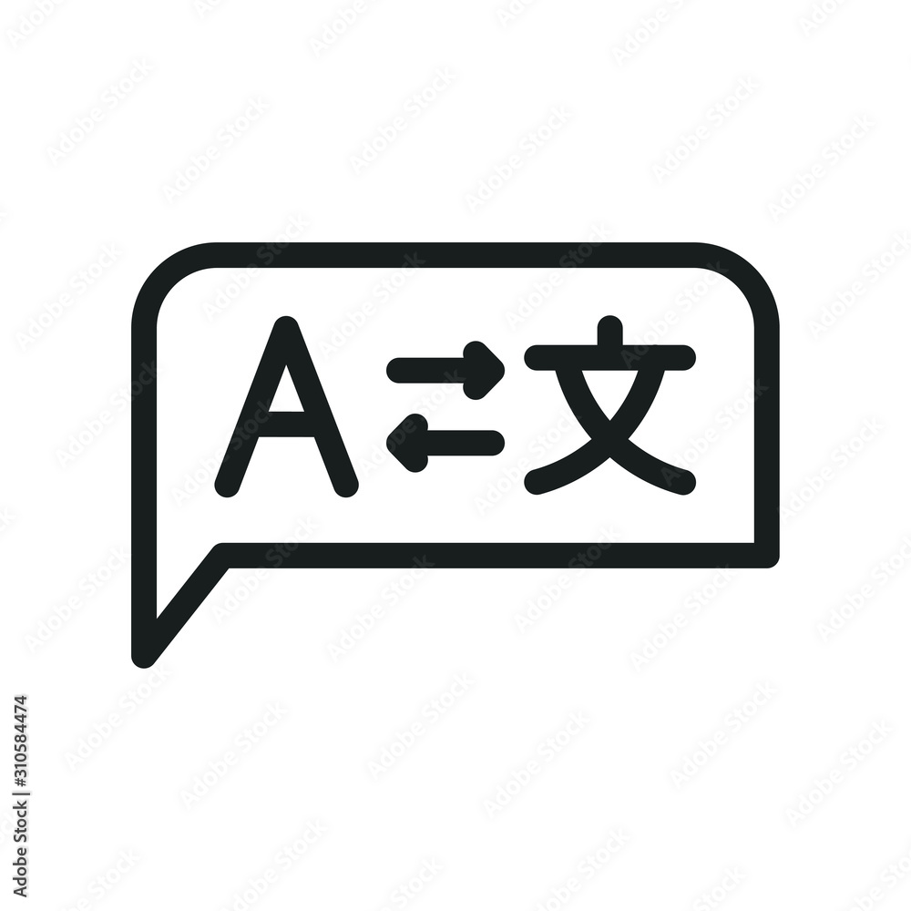 Aufkleber translate icon template color editable. translate symbol vector sign isolated on white background il