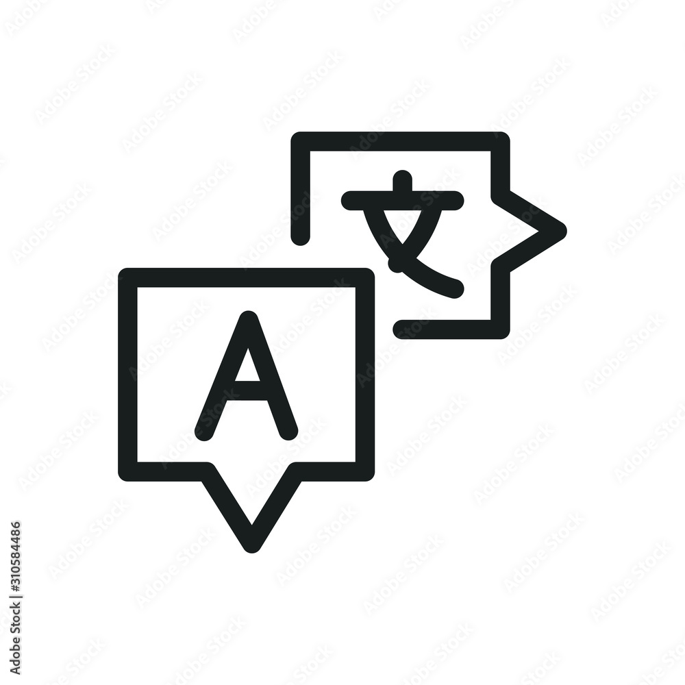 Aufkleber translate icon template color editable. translate symbol vector sign isolated on white background il